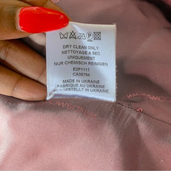 WINDSMOOR  RED TRENCH COAT OVERSIZED MOHAIR VIRGIN WOOL COAT MADE IN UKRAINE 14 - Picture 13 of 15